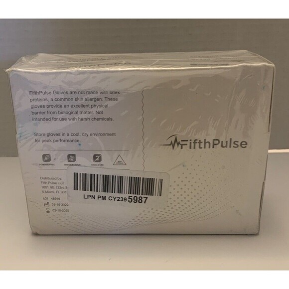 Fifth Pulse Nitrile Exam Latex & Powder Free THICK Gloves - Black - 50 pks (S) - Picture 3 of 4